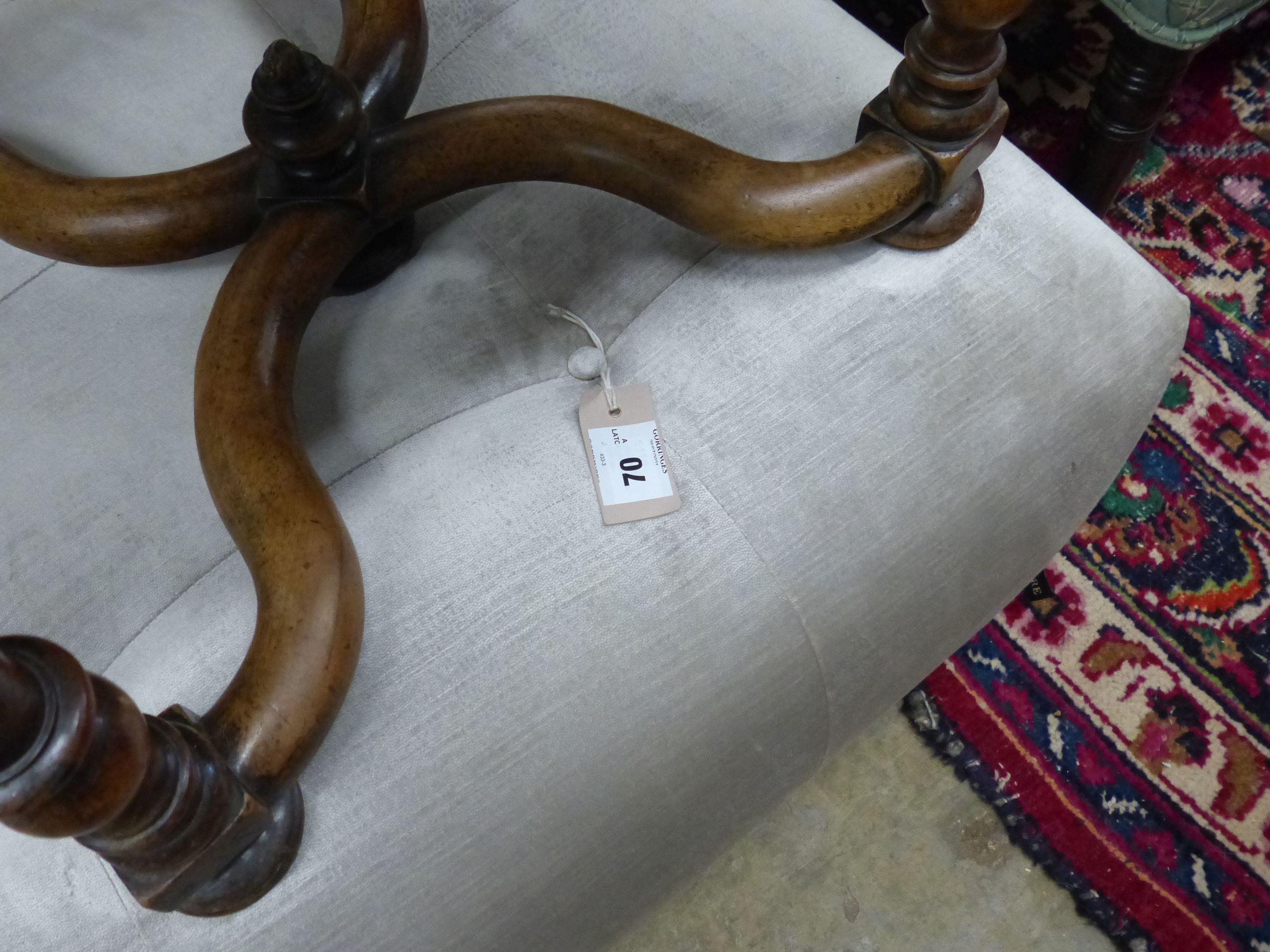 A set of four Dutch walnut side chairs